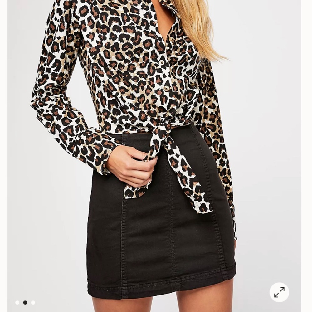 NWT Free People Modern Femme Denim Skirt
